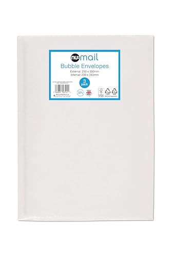 nu: Mail Padded Bubble Envelope Medium | 3 Pack | Protective Packaging | Eco-Friendly | Superior Cushioning for Shipping & Moving
