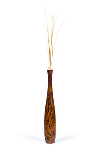 Image of Leewadee Large Floor Vase 26 inches Mango Wood for Pampas Grass, Dried Flowers