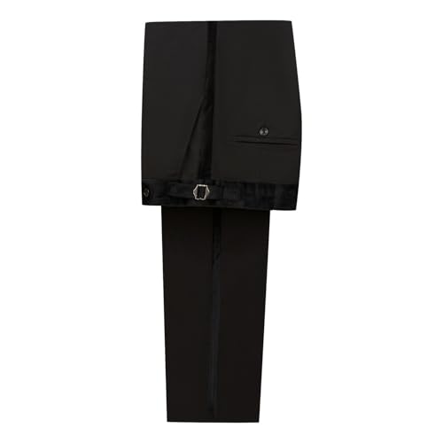 Velvet Men's Black Suit Pants Expandable Waist Classic Fit Flat Front Dress Pant Regular and Big & Tall Sizes3