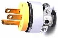 Vacuum Yellow Armored 3 Prong Cooper Male Plug works with Commercial # 32-5628-03