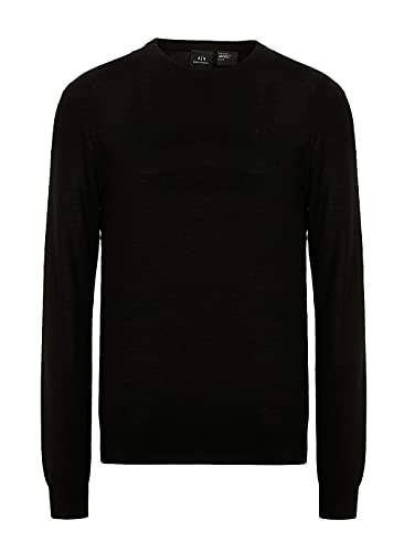 Armani Exchange Men's Merino Wool Pullover Sweater with Small Icon Logo4