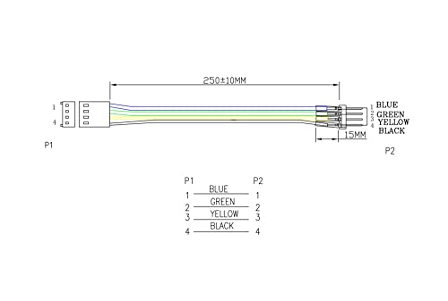 Cable Micro SATA con conector tipo 2510 macho a hembra de 10 pulgadas miniatura 4