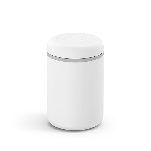 Image of Fellow Atmos Electric Vacuum Canister & Storage Container - Airtight Coffee & Food Storage Containers - Coffee Containers - (Matte White, 1.2 Liter)