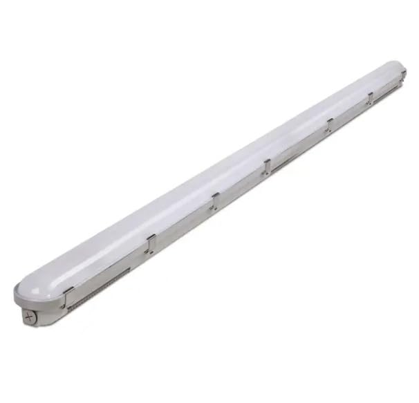 Bright Source Integrated LED Single Non-Corrosive Luminaire, 5ft, 24W, 3100lm, 3CCT Adjustable Light Colour 3000K 4000K 6000K, Replaces 1 x 58w Fluorescent, Polycarbonate & Steel, Easy Installation