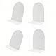 Deefongo 4 Stück Buchstütze,Buchstützen Metall Bücherhalter Bookends,Schwere Buchstütze,Weiß Bücherregal für Schule, Büro und Zuhause