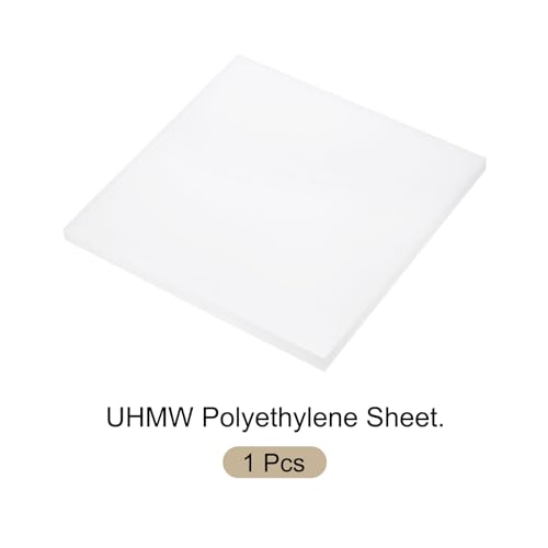 Image of 8 x 8 Inch UHMW Polyethylene Sheets, 1 /2 Inch Thick Ultra High Molecular Weight White Plastic Sheet [for Home, Industrial]