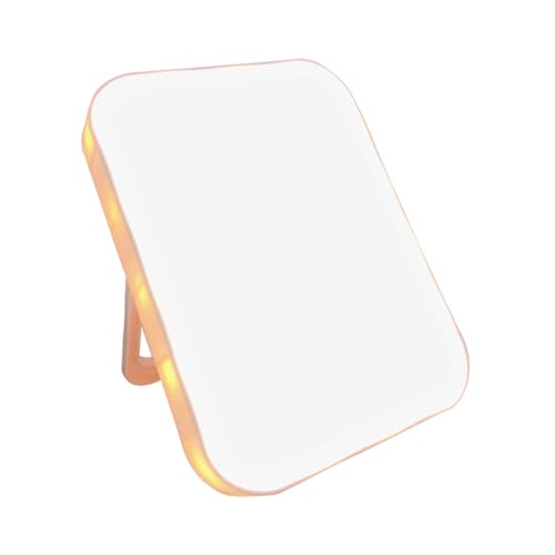 Uonlytech espejo rectangular portátil con luz LED y carga USB miniatura 5