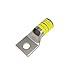 Burndy YA29L4 One Hole Hylug Code Conductor Standard Barrel Copper Compression Terminal, 250 kcmil Conductor, 3/8" Stud Hole Size, 1.11" Tongue Width, 2.42" Length