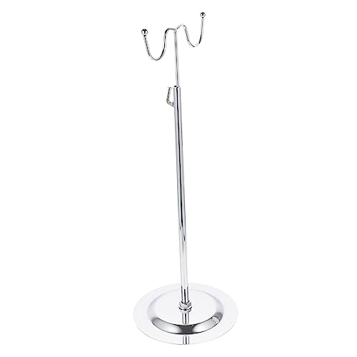 Ipetboom Stainless Steel Handbag Display Rack Adjustable Height Stand Round Edge Bag Storage Display Holder
