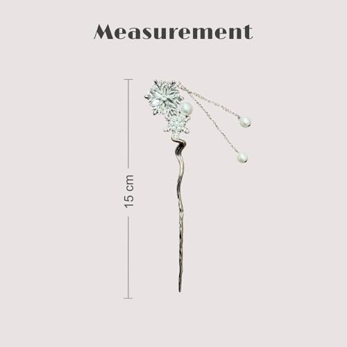 Image of INHEAVEN Metal Hair Sticks for girl Vintage Hair Chopsticks for Women Minimalism Irregular Curve Hair Sticks for Buns Chinese Hair fork for Women (stick 05)