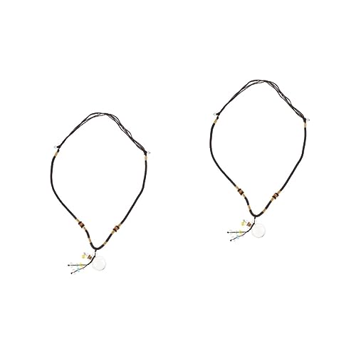 NTALJC Pendente sospeso a 2 Pezzi Olio Essenziale Collana di Vetro Nexace Necklace Pendulum Assalto Collana Donna aromatica Miss Un Bicchiere di Vetro fetale Bianco