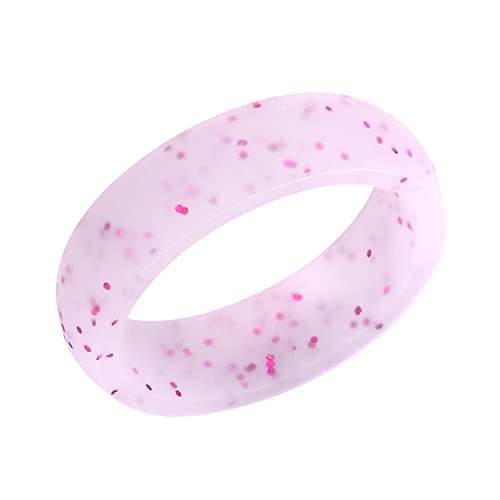 Oyaface Silicone Wedding Band Ring For Women, Thin And Stackable Durable Rubber Safe Band For Love, Couple And Outdoor Active Exercise Style, All 6 Colors, Size 7 #TOP5