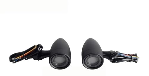 Feux arrière clignotants ambre rouge avec feu stop intégré pour personnalisation de moto custom