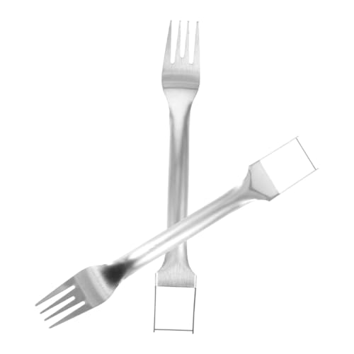 Cabilock Melon Fork Slicer Set 2 Pcs Watermelon Forks Slicer Professional Kitchen Tool Comfortable to Hold for Effortless Cutting