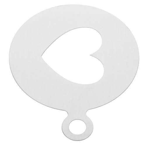 HEALEEP Heart Shape Coffee Decorating Stencils Food Grade Stainless Steel Coffee Art Templates for Latte Cappuccino Mousse Cake Cupcake Decoration Reusable and Easy to Clean