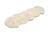 Produktbild Cakla 100% natürliches Bio Schaffell. Teppich, Zwei Schaffellkotze - weiche und Flauschige Decke, eine originelle Ergänzung für jeden Raum. (Weiß, 210-200cm x 55-65cm)
