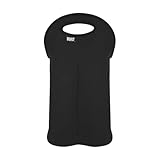 BUILT NY 2-Bottle Neoprene Wine/Water Bottle Tote, Black