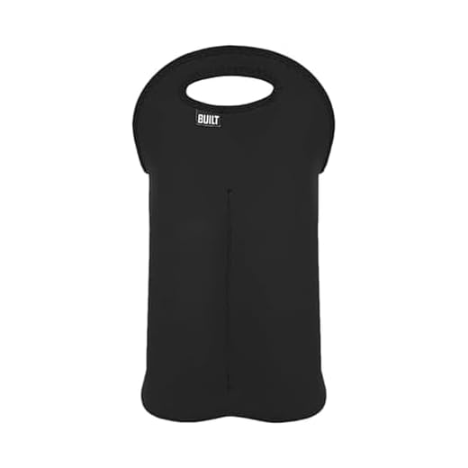 BUILT Two Bottle Wine Tote, Black