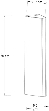 CGC Dark Grey LED Slim Rectangular Wall Light Up Down Front Garden Porch Patio Outdoor Lamp Garage Doorway Anthracite Graphite