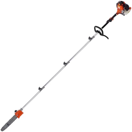 GT GARDEN Élagueuse thermique sur perche, 52 cm3, 3 CV, longueur 4.15 mètres