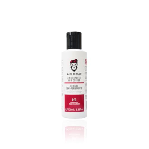 Slick Gorilla Tinte de cabello rojo semipermanente vegano y libre de crueldad animal (100 ml, rojo)
