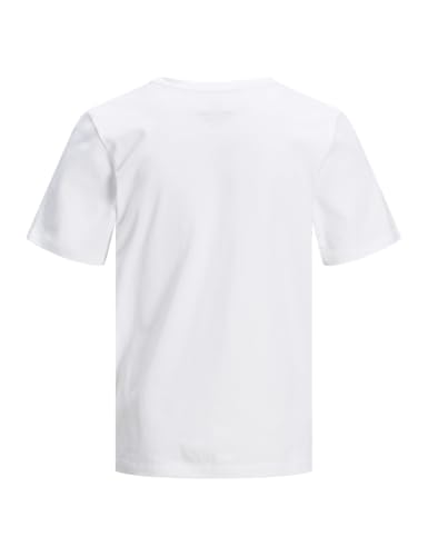 Jack & Jones Jungen JJEORGANIC Basic Tee SS O-Neck JR Shirt, White, 140 – Ansicht 4