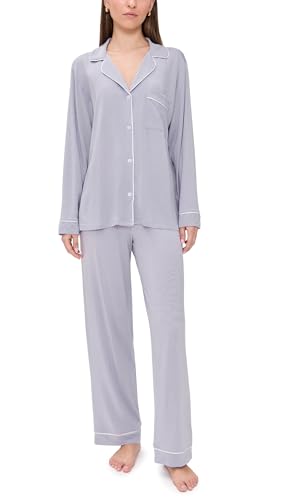Image of Eberjey Gisele Classic Women's Pajama Set | Long Sleeve Shirt + Long Pants