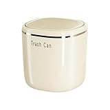 Generisch Trash Can - 2.6L Mini Waste Bin | Makeup Tabletop Garbage Basket With Lid, Push Button Mini Desktop Trash Basket For Bathroom Kitchen Bedroom Dorm Room Car Indoor Outdoor