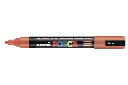 Posca Uni PC-5M Pluma Marcadora - Naranja (Paquete de 12)