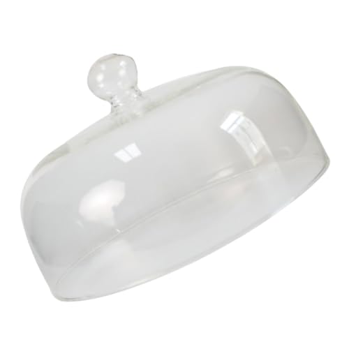BESTonZON 1 Pc Cubierta De Alimentos Para Microondas Cubierta De Vidrio Para Microondas Domo De Pantalla Transparente Campana De Cúpula De Cristal Vidrio Redondo En Forma De Campana Cubrir