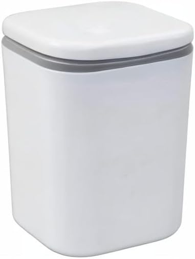 Miniatura 8 de Vababa Mini basurero de 2 litros0.5 galones, bote de basura pequeño con botón, color blanco