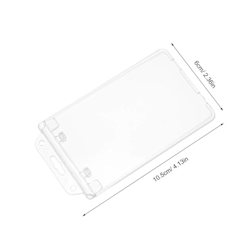 Fundas verticales para tarjetas de identificación transparentes PRETYZOOM de 10,4 x 5,9 cm (10 uds) 2
