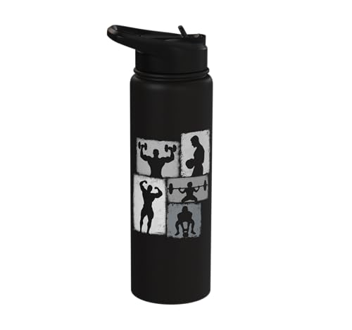 Bodybuilding Collage Bodybuilder Men Kids Coach Youth Boys Stainless Steel Insulated Water Bottle