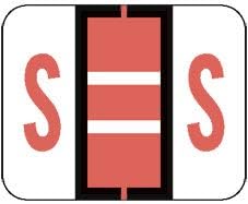 Doctor Stuff - Etiquetas para carpetas de archivos, pegatinas del alfabeto de la letra S, compatibles con Smead BCCRBCCS - Pegatinas Alpha de la