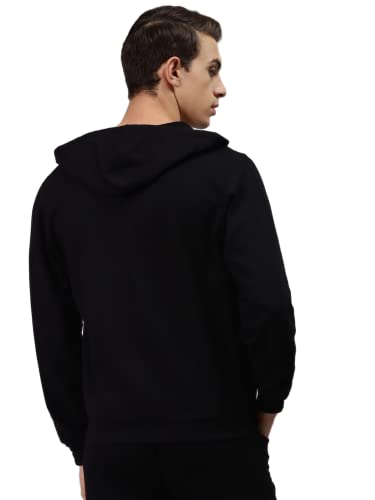 Image of Hubberholme Men's Cotton Blend Hustle Printed Hooded Sweatshirt