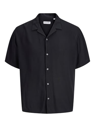 Jjejeff Resort Solid Shirt SS Sn, Noir, XL