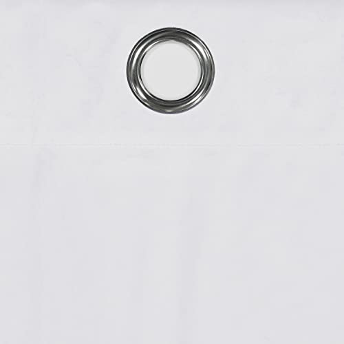 Eclipse Aurelia Velvet Room Darkening Grommet Noise Reduction Window Curtains (2 Panels), 52 In X 84 In, White #TOP4