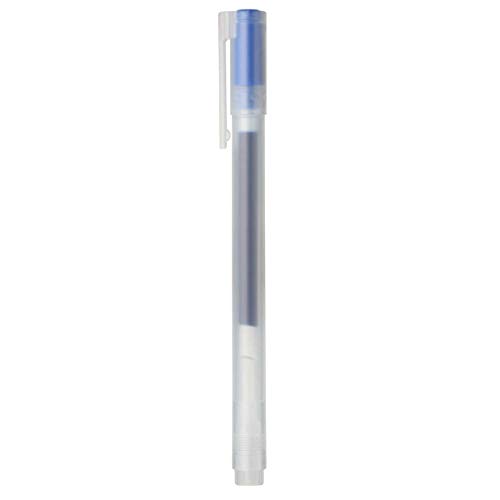 Stylo encre gel lisse bleu MUJI 0,5 mm à pointe fine haute précision