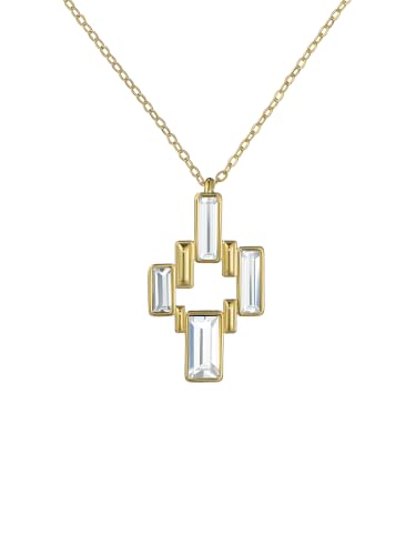 Image of Ted Baker London Demina Deco Crystal Pendant Necklace for Women, Standard, Brass, No Gemstone