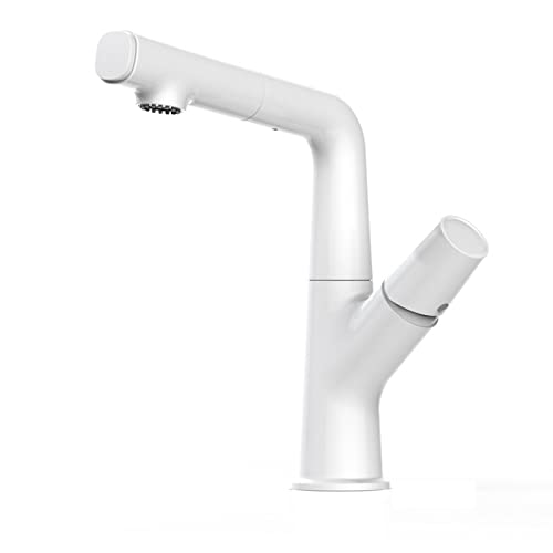 Robinet de bassin à poignée unique extractible pour laver les cheveux facilement au lavabo