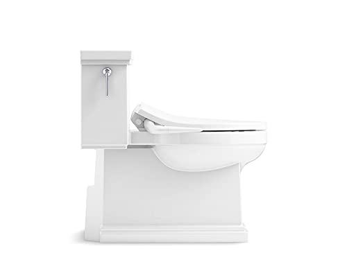 KOHLER PureWash M250 Manual Elongated Bidet Toilet Seat, White, Quiet-Close L...