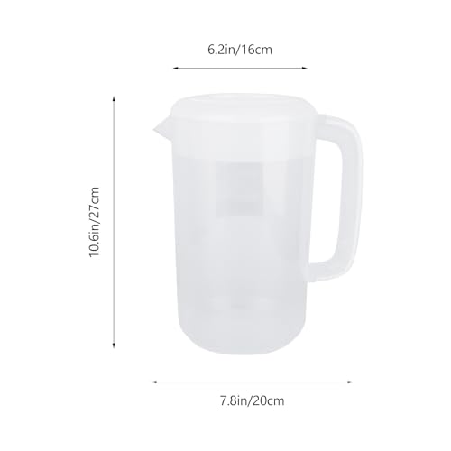 Jarra de agua grande de 4000ml de plástico resistente con tapa fácil de limpiar 6