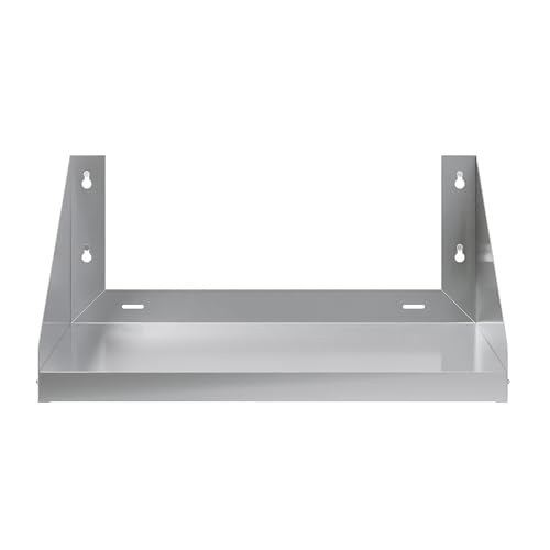 Image of AmGood Stainless Steel Wall Shelf with Side Guards (24 inch Long X 24 inch Deep)