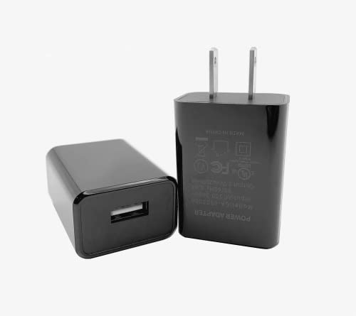 YOTFUEL Wall Charger Cube 5V2A USB Power Supply Charging Block Universal Wall Plug Brick Portable Travel Fast Charger Power Adapter for iPhone, Samsung Galaxy, LG (2PCS-Black)