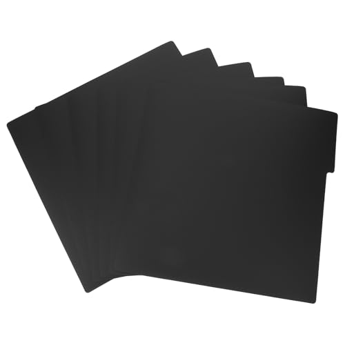 Separadores de discos de vinilo para organizar tu rincón musical con tarjetas negras