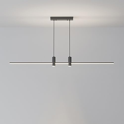 KXEcoLife Lámpara Colgante Lineal de Oro