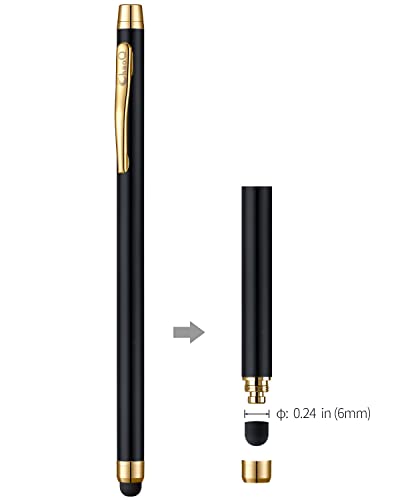 Stylus Pens for Touch Screens (10 Pcs), ChaoQ Capacitive Stylus with 12 Replaceable Tips - Black