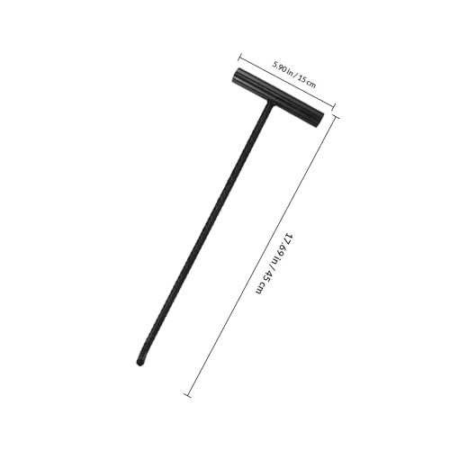 Crochet de levage en acier inoxydable double efficacité pour trappes de sécurité noir