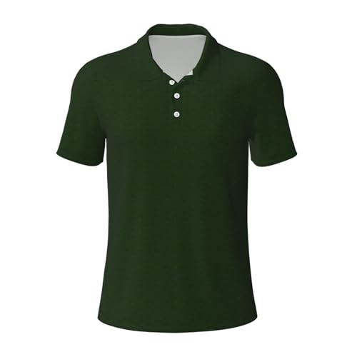 Polo à manches courtes respirant Hunter pour homme avec motif floral vert décontracté