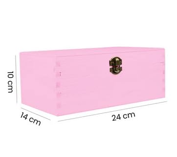 Holzbox mit Deckel Rosa – Aufbewahrungsbox aus Naturholz – Holzkiste zur Aufbewahrung & Dekoration – Rosa Holz-Kiste mit Deckel für Kinderzimmer, Deko & Haushalt – Deko Box aus Holz vielseitig nutzbar